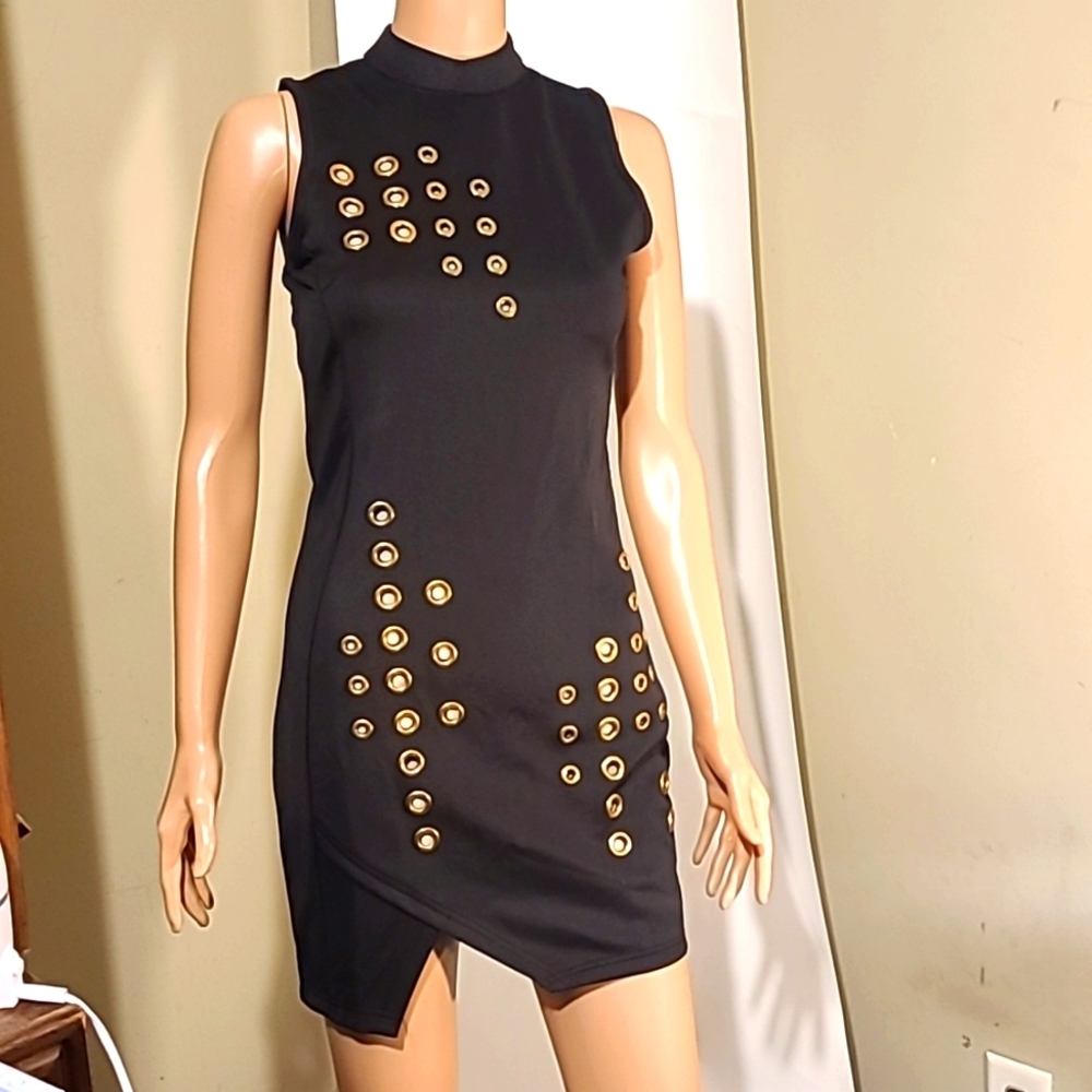 Love nation Mock Turtleneck Sleeveless Dress